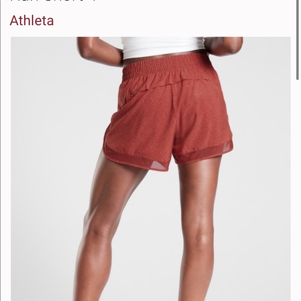 Athleta Printed Mesh Racer Run short - 4”
